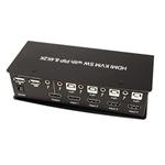 KVM přepínač (USB klávesnice a myš, HDMI, audio) 4:1 USB + USB Hub, 4K