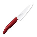KYOCERA keramický nůž s bílou čepelí, 13 cm dlouhá čepel, červená plastová rukojeť
