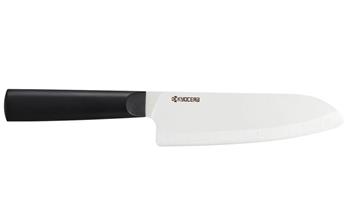 Kyocera Kuchařský nůž Santoku 16 cm, bílá čepel, černá rukojeť