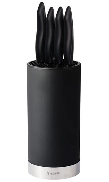 Kyocera Kulatý blok na nože černý + 4 SHIN BLACK nože KB-RD BK 4KN ZK EU