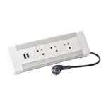 Legrand - Incara™ On'desk - Stolní zásuvkový blok 3x2P+T/USB A+C (15W), kabel 2m