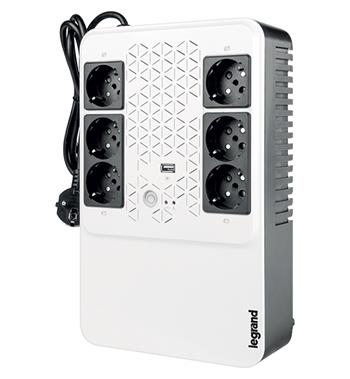 LEGRAND UPS Keor Multiplug 800VA/480W FR, Line-interactive, Tower, výstup 6x FR (CZ), USB nabíjení 1A