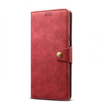 Lenuo Leather flipové pouzdro pro Xiaomi Redmi Note 8, červená