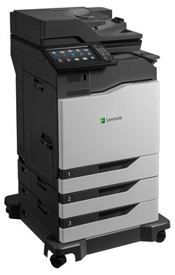 Lexmark CX825dtfe color laser MFP, 52/52ppm, síť, duplex, dotykový LCD, DADF, fax, HDD + 2x zásobník + sešívačka