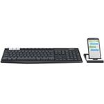 Logitech klávesnice K375s + stojan na mobil/tablet,unifying, bluetooth,CZ, černá