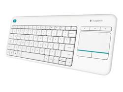 Logitech klávesnice Wireless Keyboard K400 Plus, US, unifying přijímač, černá