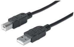 Manhattan Hi-Speed USB 2.0 Kabel A-B M/M 1m, černý