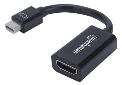 Manhattan Kabel Mini DisplayPort --> HDMI adaptér M/F 1080p Full HD 15cm černý