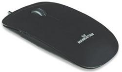 Manhattan Silhouette optická slim myš, 1000dpi, USB, černá