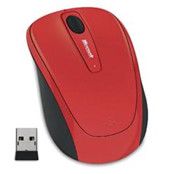 Microsoft 3500/Cestovní/Blue Track/Bezdrátová USB/Červená