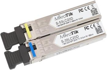 MikroTik optický modul SFP, SM, 1.25Gbit, 1310/1550, LC, dosah 20km