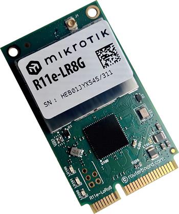 Mikrotik R11e-LR8G, LoRa miniPCI-e card for 863-870MHz