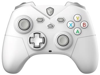 MSI gamepad FORCE GC300 Wireless White/ bezdrátový/ 2,4GHz/ Bluetooth/ USB-C/ pro PC, Android/ bílý