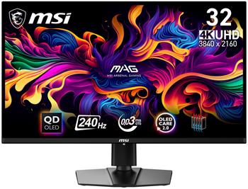 MSI Gaming MAG 321UPX QD-OLED/ 31,5"/ 3840 x 2160/ OLED/ 0,03ms/ 240Hz/ 250cd/m2/ 150000:1/ HDMI/ DP/ VESA/ černý