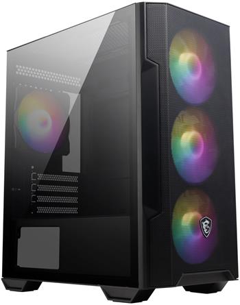 MSI skříň MAG FORGE M100R/ bez zdroje/ levé temperované sklo/ 4x 120 mm A-RGB fan/ 1x USB3.2/ černá