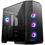 MSI skříň MAG PANO 100R PZ Black/ bez zdroje/ levé a přední sklo/ 4x 120 mm A-RGB fan/ 1x USB-C/ 1x USB3.2/ černá