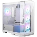 MSI skříň MAG PANO M100R PZ White/ bez zdroje/ levé a přední sklo/ 4x 120 mm A-RGB fan/ 1x USB-C/ 1x USB3.2/ bílá