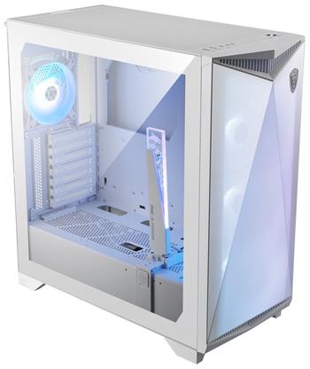 MSI skříň MPG GUNGNIR 300R AIRFLOW WHITE/ bez zdroje/ bílý/ levé temperované sklo/ 4x 120 mm A-RGB fan/ 1x USB-C/ 2x US