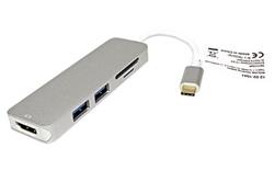 Multiport adaptér USB C (M) -> HDMI A(F), 2x USB 3.0 A(F), SD, 4K@30Hz