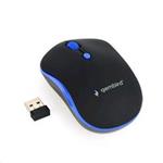Myš GEMBIRD MUSW-4B-03-B, černo-modrá, bezdrátová, USB nano receiver