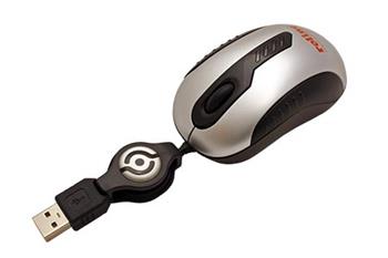Myš k notebooku, scroll, optická, USB, svinovací kabel