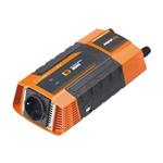 Napěťový měnič Carspa PID600-12, 12V/230V+2xUSB 600W, modifikovaná sinus, digitální display, vhodný do auta