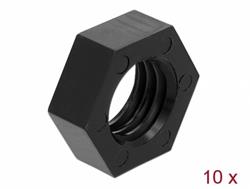 Navilock GNSS Nut Nylon 15.875 mm (5/8"-11 UNC) 10 pieces black