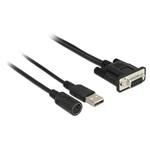 Navilock Připojovací kabel MD6 Sériový > D-SUB 9 Sériový pro GNSS přijímač s napájecím zdrojem přes USB