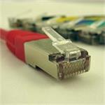 Netrack patch kabel RJ45, s litou ochranou, Cat 5e FTP, 10m červený