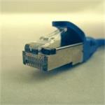 Netrack patch kabel RJ45, s litou ochranou, Cat 5e FTP, 1m modrý