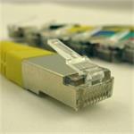 Netrack patch kabel RJ45, s litou ochranou, Cat 5e FTP, 7m žlutý