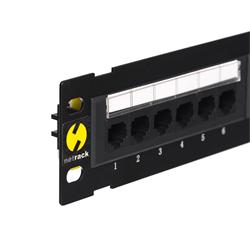 Netrack wall-mount patchpanel 10'', 12 - ports cat. 6 UTP LSA, with bracket