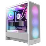 NZXT skříň H5 Flow RGB edition / 1x360 mm RGB core fan / 1x120mm / USB 3.0 / USB-C 3.1 / průhledná bočnice / mesh /bílá