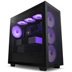 NZXT skříň H7 Flow RGB edition / ATX / 3x 140 mm fan / USB-C / 2x USB / prosklená bočnice / mesh panel / RGB / černá