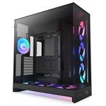 NZXT skříň H9 Flow ARGB+ dvoukomorová ATX / 6xRGB 140 mm / 1x 120mm fan / prosklená / controller / černá