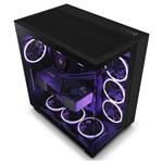 NZXT skříň H9 Flow dvoukomorová ATX / 4x140mm fan / až 10xfan / perforovaný top / proskl. bočnice, front / černá