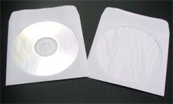 obálka na CD/DVD, papír, klip, s lepidlem - 250ks