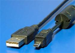 OEM Kabel USB2.0 A-mini PANASONIC 8pin 1,8m černý
