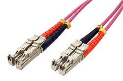 Optický patchkabel E2000(UPC) - E2000(UPC), 50/125(multimode), LSOH, duplex, OM4, 0,5m