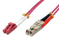 Optický patchkabel E2000(UPC) - LC(UPC), 50/125 (multimode), LSOH, duplex, OM4, 10m
