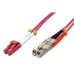 Optický patchkabel E2000(UPC) - LC(UPC), 50/125 (multimode), LSOH, duplex, OM4, 10m