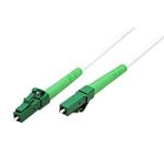 Optický patchkabel LC/APC-LC/APC 9/125 (single mode), 3mm, simplex, LSOH, bílý, 1m