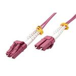 Optický patchkabel LC-LC 50/125 (multi mode), 2mm, duplex, OM4, LSOH, Low-Loss, 15m