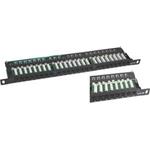 OPTIX UTP 0,5U Patch panel S-line 24 port Cat.5E Black