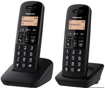 Panasonic KX-TGB612FXB, bezdrát. telefon, 2 sluchátka, černý