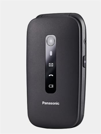 Panasonic KX-TU550EXB mobilní telefon pro seniory - barevný displej 2,8", fotoaparát, handsfree, microSD, véčko, černý