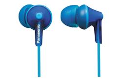 Panasonic RP-HJE125E-A, drátové sluchátka, do uší, 3 velikosti nástavců do uší, 3,5mm jack, kabel 1,1m, modrá