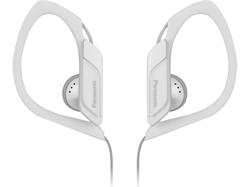 Panasonic RP-HS34E-W, drátové sluchátka, do uší, voděodolná, pro sportovce, klip za uši, 3,5mm jack, kabel 1,2m, bílá