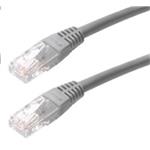 Patch kabel Cat5E, UTP - 0,3m, šedý