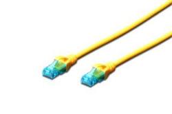 Patch kabel Digitus UTP, CAT 5e, AWG 26/7, žlutý, 0,5m, 15 LGW